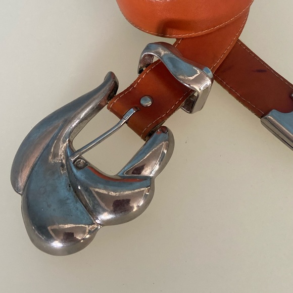 Vintage Tan Leather Western Belt - Picture 3 of 8